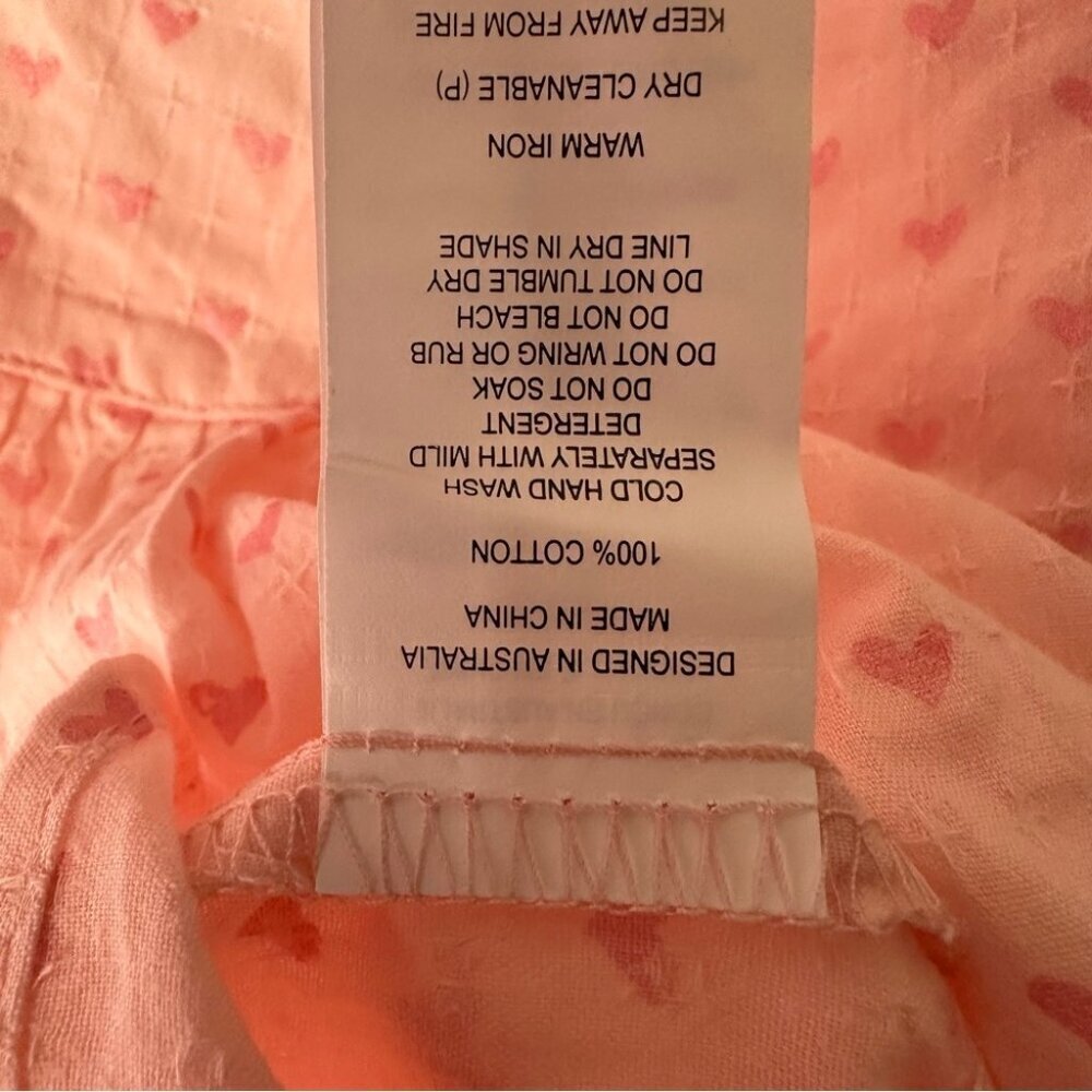 Maree maree tank top brand new with tags XL Pink Ruffled Crop Top hearts - Picture 6 of 8